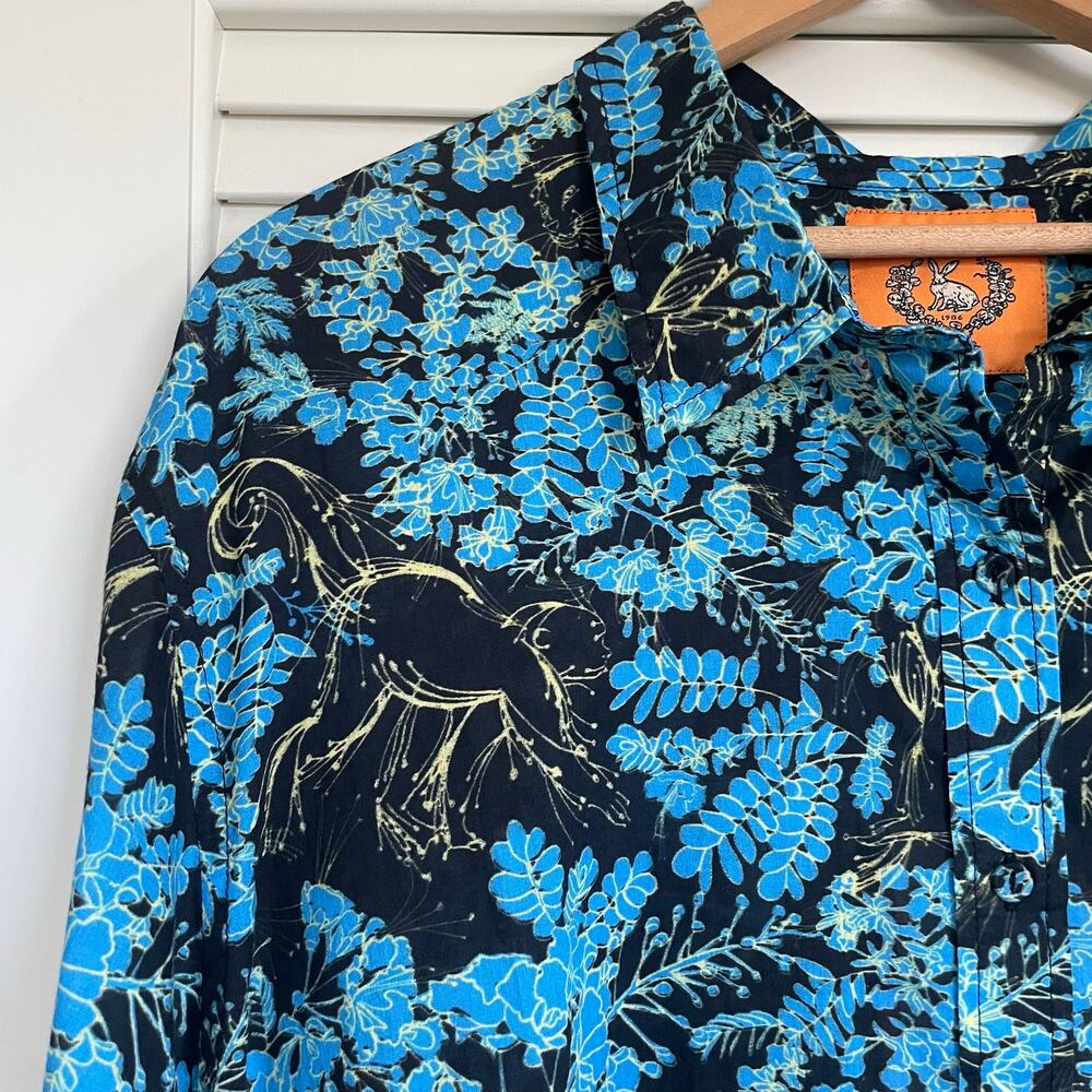 Coniglio Palm Beach Gulf Coast Poinciana Button Down 8 Vacation Resortwear Boho - Picture 5 of 13